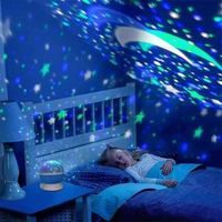 Offre Spéciale LED planétarium projecteur lampe étoilé veilleuse télécommande pour chambre d'enfants pépinière PC matériel lune enfants cadeau