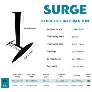 Surge 890 Carbon Mast Wing foil Surfing <b>Board</b> Efoil Parawing Electronic pumping Surfboard for Water play Kite surf Hydrofoil - Product Image 2