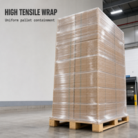 Film étirable nano LLDPE transparent YD PACK 500 mm x 300 m 20 µm pour palettes, 6 rouleaux/boîte, format de rouleau de précision, fabricant chinois