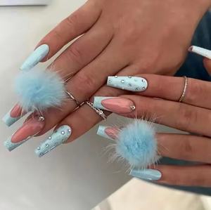 Style Européen Américain <span class=keywords><strong>Faux</strong></span> <span class=keywords><strong>Ongles</strong></span> 10pcs ABS Transparent Variété Couleurs Naturelles Choisissez Offre Spéciale Motif Carré pour Doigt - Product Image 5