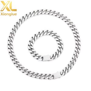 Pulsera de Cadena Cubana de Acero Inoxidable Chapada en Oro de 18k de 0.3m, Estilo Hip Hop, Unisex, Venta al por Mayor, 6mm 8mm 10mm 12mm 16mm - Product Image 1