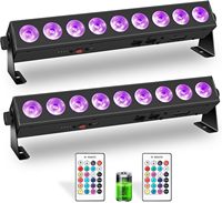 Projecteur LED à batterie rechargeable 9*6W RGBWAUV sans fil DMX pour scène, 5200mAh 54W