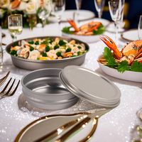 30g-50g-100g-125g-250g-500g Boîte en métal de qualité alimentaire Caviar Boîte en fer blanc élégant or argent noir pour restaurants et importateurs