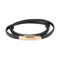 Ceintures en cuir véritable JULUN, fines, à double sangle en cuir, boucle dorée, ceinture élégante pour femmes, accessoire de taille pour tenues habillées