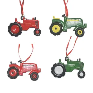 Christmas decorations yard Christmas tree tractor resin craft pend Hanging Ornaments for Custom Christmas Decoration