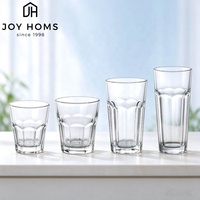 Verres à eau en verre trempé transparents, verres à bière octogonaux, verres à jus et à thé, verres à bière épais résistants à la chaleur pour la maison