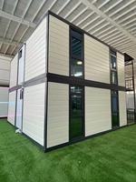 Maison de luxe mobile intégrée avec chambre à coucher, panneau sandwich imperméable à double étage, conteneur préfabriqué en acier