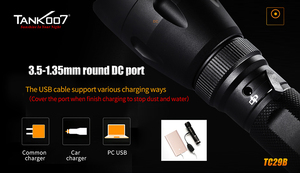 Đèn pin LED Tank007 tầm xa, siêu sáng, tích hợp sạc ô tô, chống nước, dùng ngoài trời, đèn pin chiến thuật sạc lại được - Product Image 5
