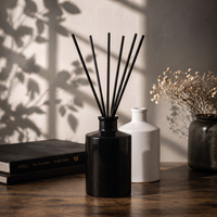 Vases diffuseurs modernes en céramique noire et blanche, mini-bouteilles diffuseuses personnalisées avec bâtonnets, en gros pour la décoration intérieure