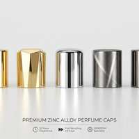 Capuchon de parfum sur mesure en alliage de zinc pour emballage de flacon cosmétique en verre, bouchon de parfum Zamac haut de gamme avec logo personnalisé, fermeture métallique pour flacon.