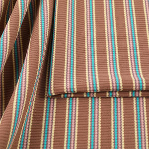 Tela de punto acanalado teñida con hilo TR, nuevo color, con elastano, rayas, cuello y puños de punto, material transpirable para prendas de vestir. - Product Image 5