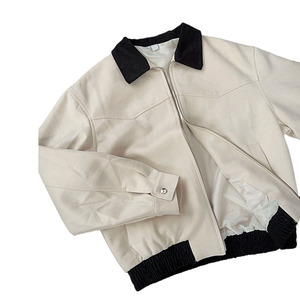 Abito fringuello da <span class=keywords><strong>uomo</strong></span> Casual oversize giacca antivento <span class=keywords><strong>Beige</strong></span> Vuitton sottile chiusura con cerniera con Logo frontale <span class=keywords><strong>cappotto</strong></span> Streetwear - Product Image 3