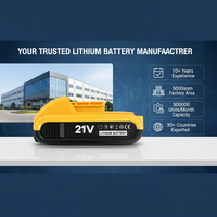 Batterie de perceuse OEM en gros, batterie de remplacement au lithium-ion 21V pour outils électriques sans fil, approvisionnement en vrac d'usine, ODM personnalisé