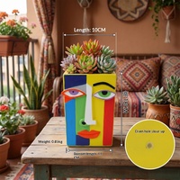 Picasso Abstrakter Gesichts-Blumentopf Garten Hof Dekoration Balkon Sukkulenten-Pflanze Wohndekor-Artikel Einweihungsgeschenk