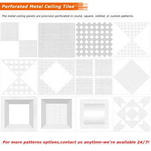 Panneau de plafond métallique acoustique ignifuge insonorisé 3D 24x48 avec bord biseauté à poser en treillis - Product Image 3