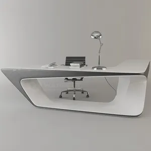Luxus Marmor Schreibtisch CEO Executive Schreibtisch Home schwarz moderne Computer Schreibtische mit Schublade