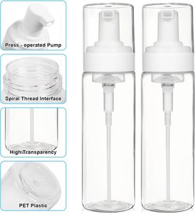 ขวดปั๊มโฟมพลาสติกสำหรับทำความสะอาดใบหน้าขนาด100มล. 120มล. 150มล. 200มล. ขวดมูสใสสำหรับสัตว์เลี้ยงสีฟ้า - Product Image 4