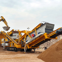 Concasseur mobile VSI sur chenilles pour la production de sable à partir de galets, marbre et quartz