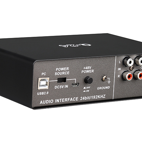 TEYUN Q24 Professional Microphone USB Computer Arranger Sound Card Mic Live Recording Audio Interface No Driving 2 in 4 Out