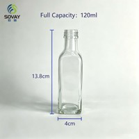 Bouteille en verre carrée et fine de 100 ml pour condiments, avec col fileté, idéale pour l'huile d'olive, l'huile végétale, approvisionnement en gros pour les revendeurs