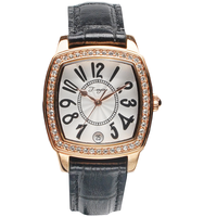 Jam Tangan Wanita SPARKTIME 2024 Model Terbaru Rose Gold Quartz Persegi Kulit 16mm Bisnis Dial Kaca Tahan Air Gaya Antik