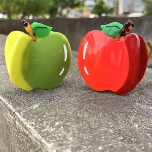 Yuxi – Pinces à cheveux minimalistes écologiques en acétate de cellulose personnalisables, 7,6 cm, motif pomme amusant, pour femmes, usage quotidien - Product Image 4