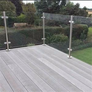 מודרני מעקה <span class=keywords><strong>Inox</strong></span> מרפסת סיפון עגול הודעות זכוכית מעקה SS מעקה - Product Image 6