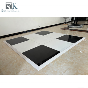 Checkered Dance Floor White and and Black Dance Flooring Square Dance Floor Panels Supplies - Product Image 2