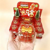 Nouvelle Collection Édition Limitée Noël Bonbons de Malt Dorés Jouet Anti-Stress à Rebond Lent Dessin Animé