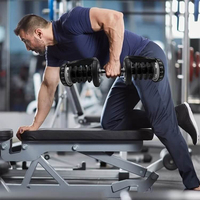 Espagne En Stock Livraison Rapide Ensemble d'Haltères à Poids Réglables 5-40kg en Acier pour Entraînement Musculaire des Bras, Fitness en Salle de Sport et Usage Domestique
