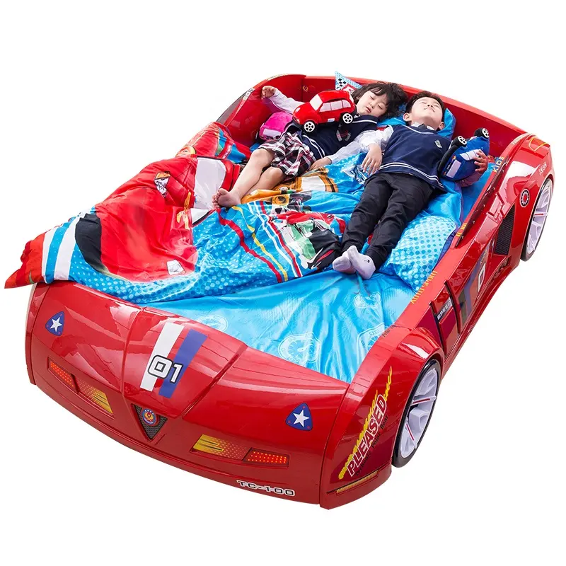 Hot Selling Kids Slaapkamer Meubels Abs Plastic Roce Auto Bed Rode Kleur Groothandel In Foshan China