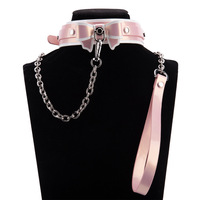 Großhandel Süßes Schleifenknoten-Erwachsenen-Bondage-Set Rosa Halsband Leine Knebel Paddle-Kit Direkt ab Werk