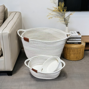 Cesta de Almacenamiento Grande de Cuerda de Algodón de la Marca LEGEND, Diseño Desmontable, Plegable, Ecológica, No Irritante, para Ropa Sucia, Navidad - Product Image 4