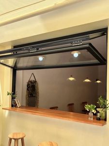 Fenêtre pliante moderne en alliage d'aluminium et en acier inoxydable, insonorisée, anti-insectes, levage facile, verre coulissant vertical - Product Image 3