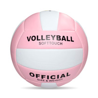 Ballon de volley-ball en PVC cousu à la machine, épaissi, n°5, couleur macaron, pour l'entraînement des étudiants, les examens et l'utilisation sur la plage