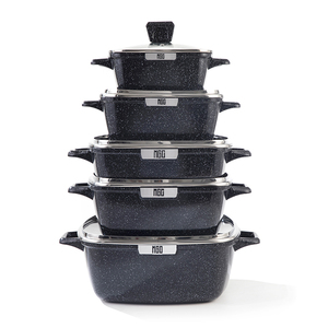 MGC Custom <strong>White</strong> Die-Cast Metal Hot Pot Set High Quality Nonstick <strong>Ceramic</strong> <strong>Cookware</strong> - Product Image 3