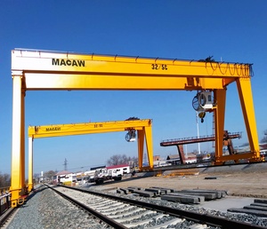 Grúa de radiocontrol de cabina usada de fábrica de cemento de mármol, viga en voladizo, puente de doble viga, grúa de pórtico Goliath, 30 toneladas - Product Image 6