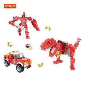 COGO 3 en 1 Educativo, 262 Piezas, Camión Robot Dinosaurio Transformable, Bloques <span class=keywords><strong>de</strong></span> Construcción, <span class=keywords><strong>Juguetes</strong></span> para Niños - Product Image 1