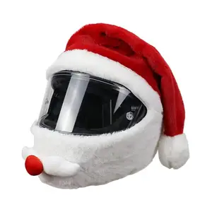 אופנוע קסדת כיסוי סנטה קלאוס חג המולד כובע מצחיק חמוד סקייטבורד רכיבה על קסדת הגנת כיסוי Creative מתנה עבור x-mas