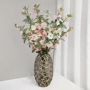 High Quality Flores Artificial Flowers Single Stem Faux Silk Flowers Artificial Faux Camellias For Wedding Arrangement