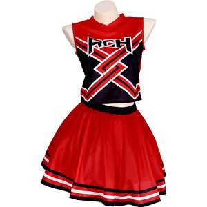 Uniforme de Animadora Manyusha Rojo para Adultos, Top sin Mangas con Falda para Juego de Rol de Anime - Product Image 5