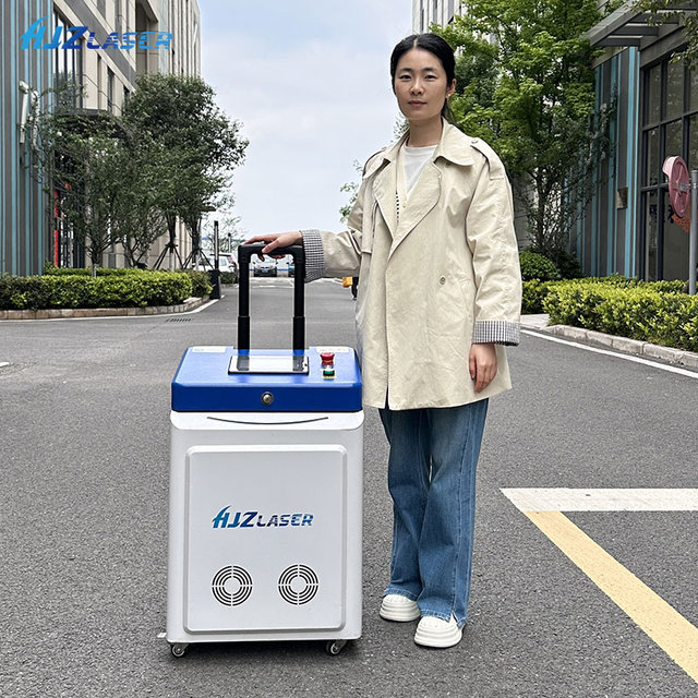 HJZ Laser 300w Handheld Portable Laser Cleaning Machine for Wood Metal Air Cooling Laser Cleaning Machine