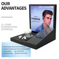 Support d'affichage pour casque sans fil moderne de 3 mm d'épaisseur avec lumière LED, modèle d'usine, vente en gros, acrylique personnalisé