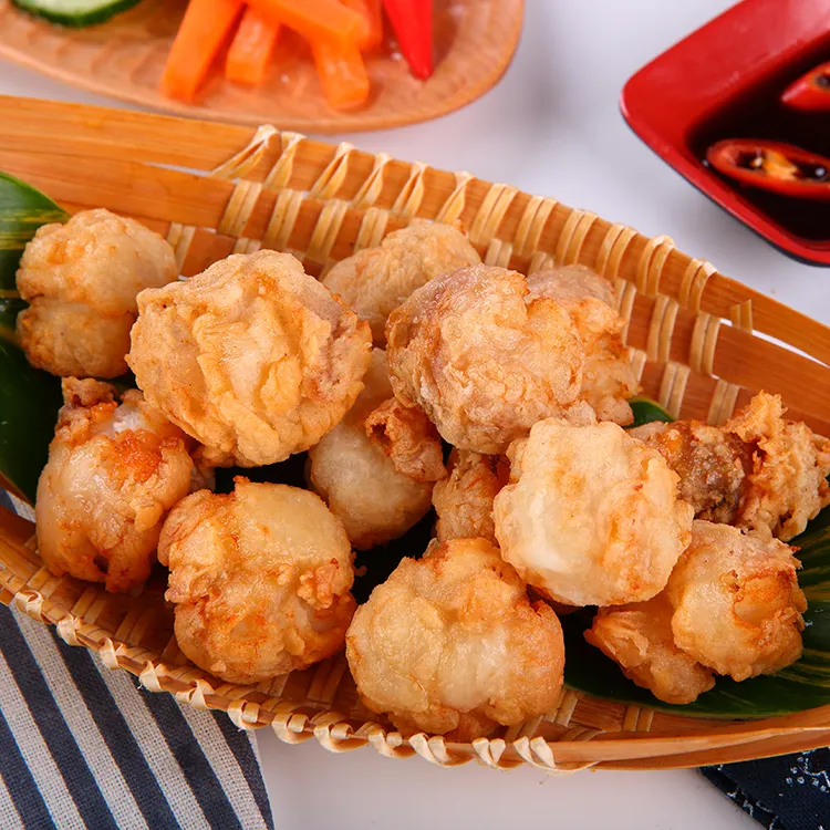 Latest healthy Japanese style seafood snack frozen breaded monkfish fish ball