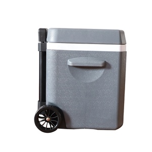 Glacière Vintage Mobil Plastique Orange - Hauteur 24 Cm - Occasion