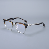 Montures de lunettes rectangulaires sophistiquées à monture complète unisexe, combinaison métal-acétate, verres correcteurs pour lunettes de lecture