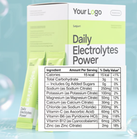 Sachets de poudre d'électrolytes quotidiens, lot de 10, dissolution rapide, végétaliens, sans OGM, sans sucre, nutrition sportive