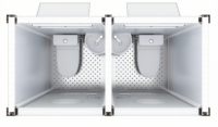 Toilettes mobiles préfabriquées en conteneur, sanitaires publics modulaires d'extérieur