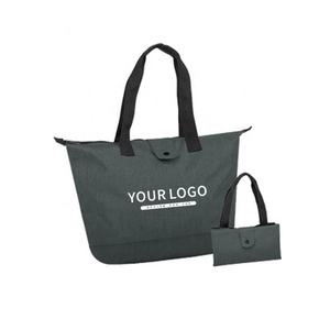 Sacs de courses pliables réutilisables en polyester pour la vente en gros, sacs de courses portables pliables - Product Image 1