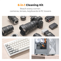 K&F CONCEPT Kit de Nettoyage d'Appareil Photo 6-en-1 Professionnel – Brosse Portable pour Écran et Capteur – Vente en Gros